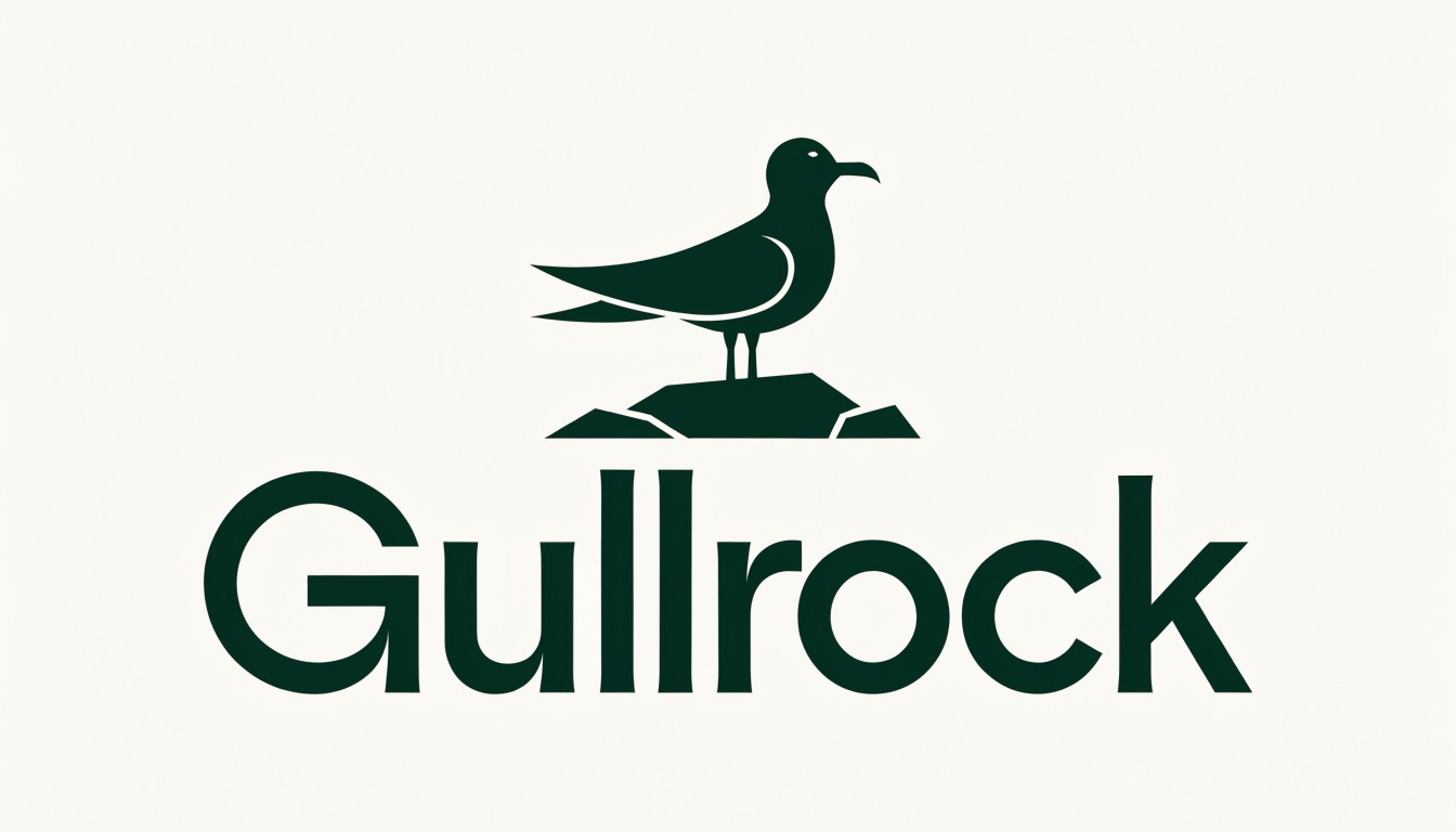 Recraft V4.1: The "Simple logo" starter below, run once: the name spelled right, the gull and rock in two flat colours.
