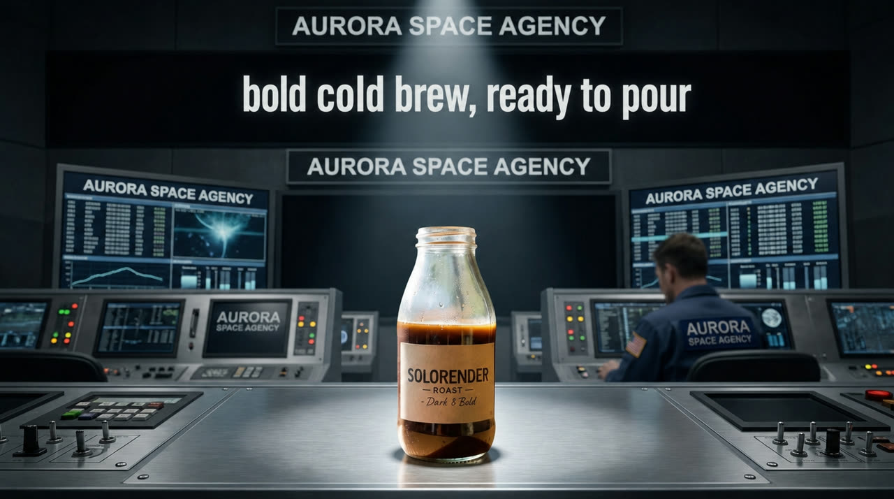 GPT Image 2 Edit: A tagline added in the empty space above a product.
