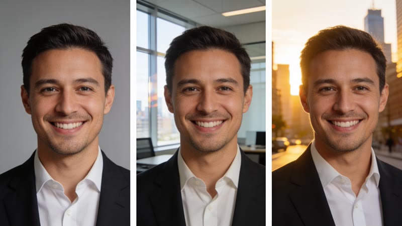 Pro headshots from a single selfie